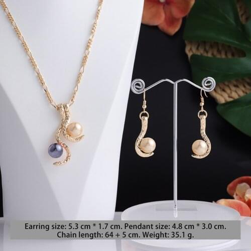 SophiaXuan Hawaiian Jewelry Sets New Design Multicolor Pearl Gold Pendants Earrings Necklaces Sets Jeweler for Women Gifts Party
