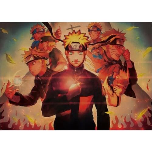 Naruto Character Uzumaki Naruto Avatar Collection Cartoon Comics Nostalgia Retro Kraft Paper Anime Poster Decor Wall Stickers