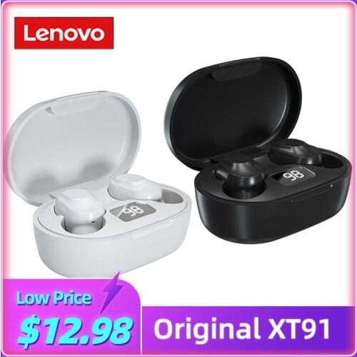 Original Lenovo XT91 TWS Earphones Wireless Bluetooth Headphones AI Control Gaming Headset Stereo Bass With Mic Noise Reduction
