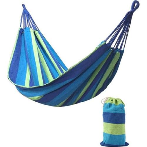 Double Wide Thick Canvas Hammock Portable Hammock Outdoor outdoor camping Garden Swing Hanging Chair Hangmat Blue Red