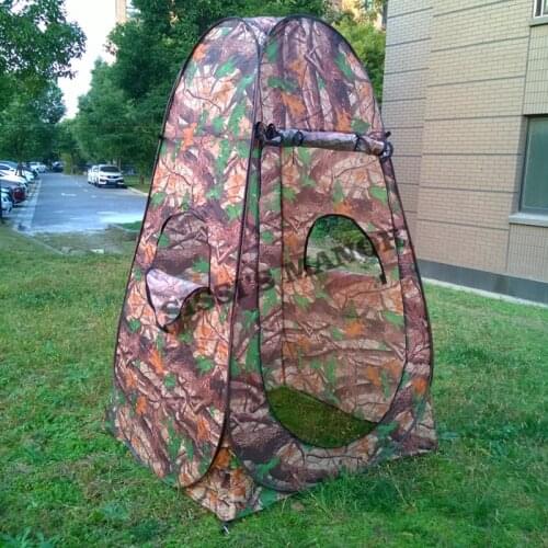 Camouflage 120*120*190CM Portable outdoor Shower tent/dreesing/toilet tent /photography pop up tent single hide with 3windows