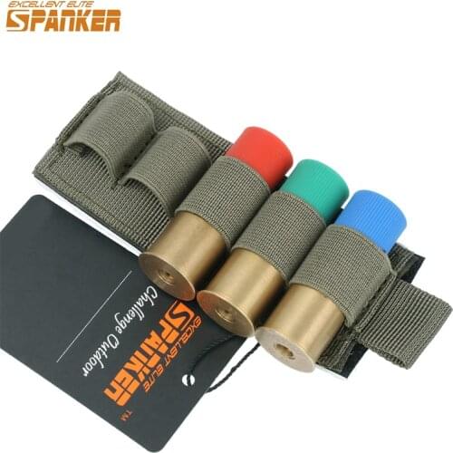 EXCELLENT ELITE SPANKER Tactical 5 Rounds Shot Gun Shell Holder with Magic Tape Back