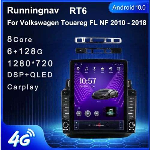Runningnav For Volkswagen Touareg FL NF 2010 - 2018 Tesla Type Android Car Radio Multimedia Video Player Navigation GPS