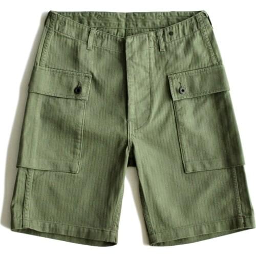 SauceZhan USMC P44 U.S. ARMY HBT Shorts VINTAGE Casual Shorts American Retro Military Shorts Overalls Mens Shorts Baker Pants