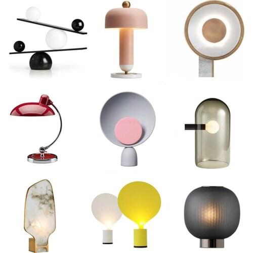 Nordic europe led glass ball deco chambre masa lambas table lamps for bedroom living room lamp bedside lamp