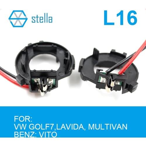 Stella 2pcs H7 LED headlight Holders/Adapters Lamp Base for VW GOLF 7, LAVIDA, MULTIVAN for BENS VITO Headlight Accessories