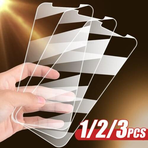 1-3pcs Tempered Glass For iphone 12 11 Pro Max Screen Protector Film for iphone 7 8 Plus X XS Max SE 2020 Glass Protective Cover