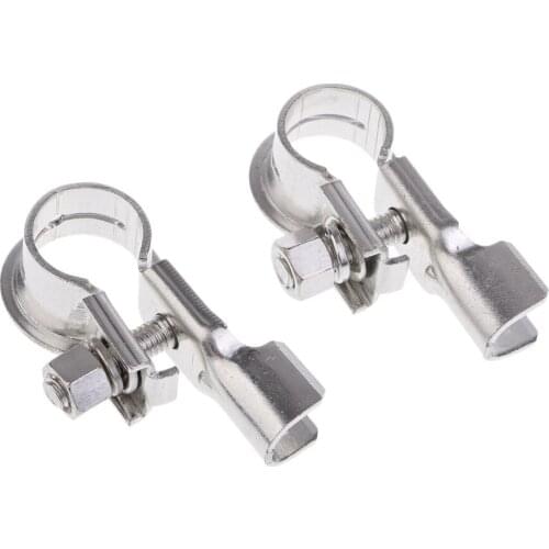 1 Pair Of Car Battery Cable Terminal Jump Connector Holder Clamp Clips