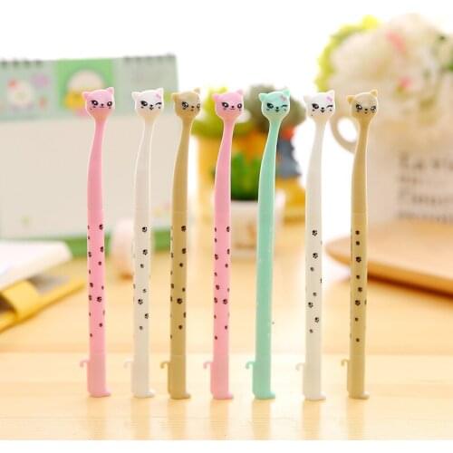 1pcs kawaii Marker Pens cute cartoon White cat pattern Permanent Graffiti Art Marker sign signature pen