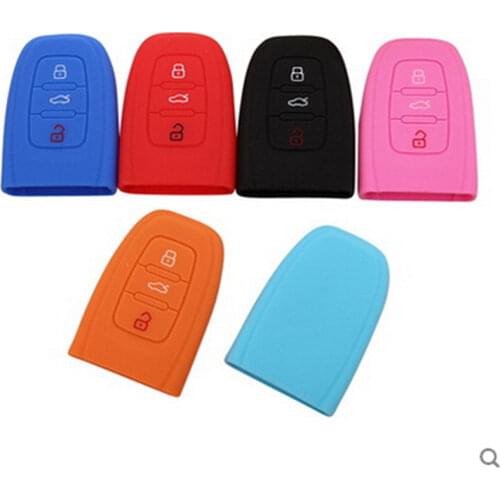 10pcs/lot Silicone key chain car-styling protector cover Case for Audi A1 A3 A4 A5 A6 A7 A8 Q3 Q5 Q7 R8 TT S5 S6 S7 S8 SQ5 TT