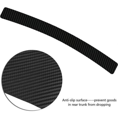 1x Rear Trunk Bumper Sill Sticker Scratch Protector Door Edge Guard Strip Trim 4D Carbon Fiber Van SUV Car Styling Accessories