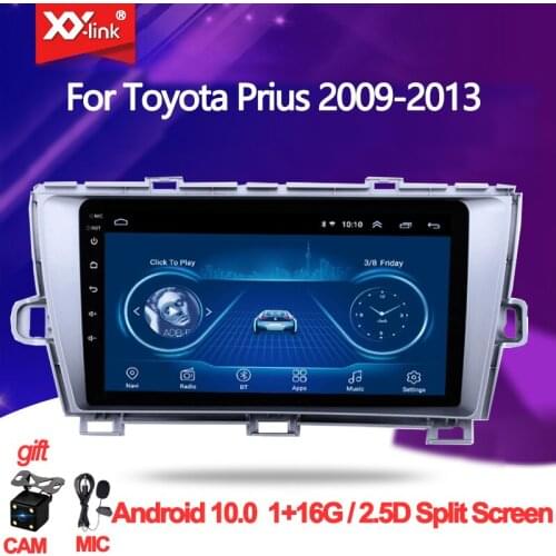 9 inch Android 10.0 car Radio GPS Navigation for Toyota Prius 2009-2013 LHD car multimedia dvd player stereo audio mic no 2 din