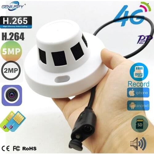 1080P 5MP 4G Wireless Mini IP Camera Smoke Senor Home Covert Security Camera Wireless CCTV Surveillance Camera TF Card Recordin