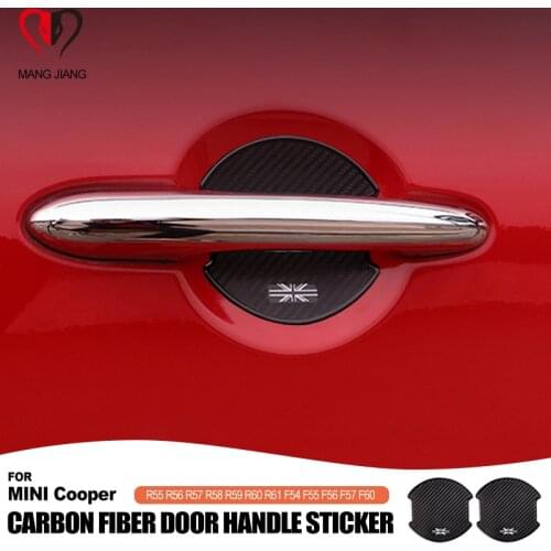 Protective Cover Door Handle 3D TPU Sticker For Mini Cooper F54 F55 F56 F60 R56 R55 R60 R52 Countryman Clubman Car Accessories