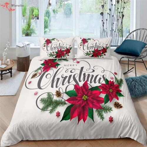 Homesky Christmas Style Bedding Set 3D Printing Duvet Cover For Adult Kid Quilt Cover Pillow Case Single Double King Queen Size