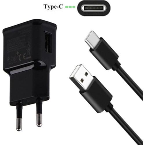 Travel Wall USB adapter & Type C USB Data Charger Cable For Honor 20 Pro Moto One Power Z play G6 LG Q Stylo 4 G7 Thinq V40 V30