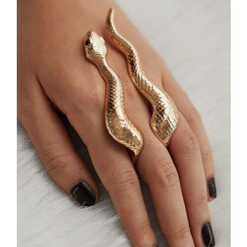 HuaTang Charming Snake Single Ring for Women Men Boho Silver Good Color Metal Open Animal Rings Charmings Party Jewelry кольца