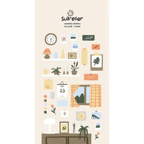 Korea Sonia Scrapbooking High Paper Sticker Moon Night Stationery DIY Decoration Home Supplies Suatelier Stickers