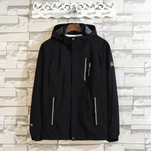 8XL 6XL 5XL Mens Casual Waterproof Jacket Spring Autumn Tourism Windbreaker Bomber Jacket Male Raincoat Windproof Hooded Coat