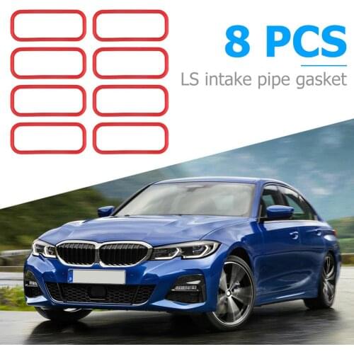 LS1 LS6 FAST LSX Inlet Manifold Seal Gasket Set for Chevy Camaro Corvette LS GTO Red Appearance Delicate 125x125x30mm