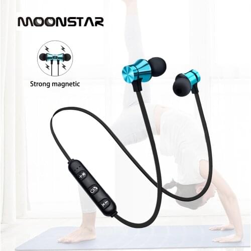4.2 Magnetic attraction Bluetooth headset Headphones waterproof sports belt charging cable headset built-in microphone