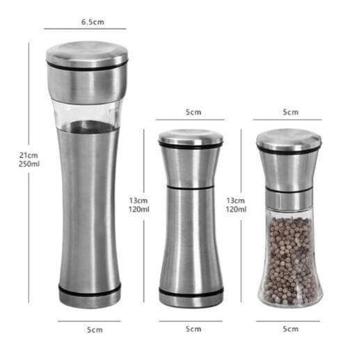 Kitchen Plastic Stainless Steel Manual Pepper Salt Spice Mill Grinder Grinding Space Grinder