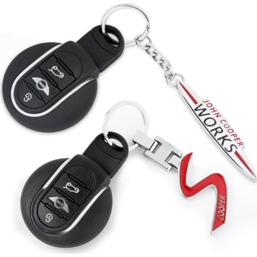 3D Metal S Emblem Car Keychain Key Ring For Mini Cooper S one JCW Clubman Countryman Paceman R56 R55 R60 R61 F55 F56 F54 F60