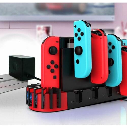 Multifunctional Charging Dock Quick Charging Plug and Play LED Display USB2.0 Game Console Charging Stand for Switch Joy Con