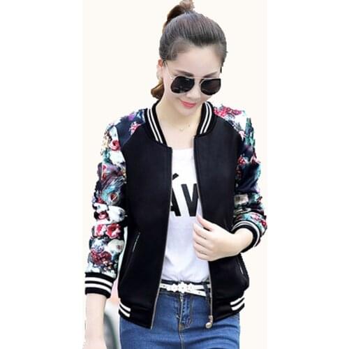 Fashion Spring Autumn Casual Solid Color Slim Fashion Baseball Jacket women Clothing student Clothing Outwear Casual Coat S-3XL