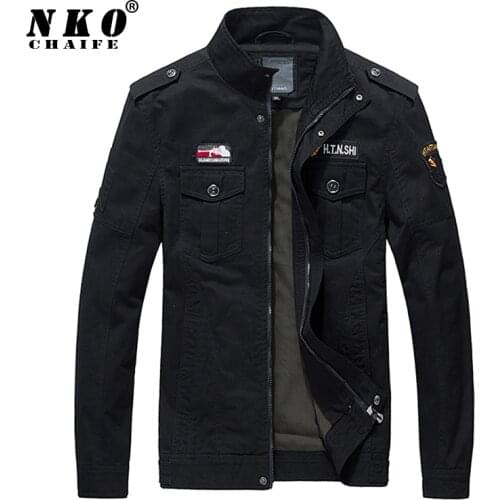 CHAIFENKO Mens Military Jacket Spring 2021 New Casual Cotton Cargo Bomber Flight Jacket Coat Men Autumn Army Tactics Jacket Men