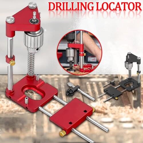 Drill Locator Hole Drill Guide Dowel Jig Convenient Labor Saving Plastic Steel Woodworking Drilling Template Guide Tool for Home