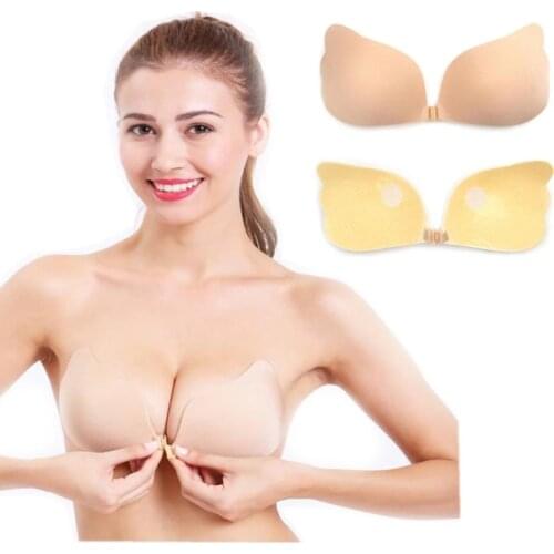 Invisible Bras for Wedding Silicone Bras Push Up Women Front Tie Lingerie Strapless Bra Plus Size Fly Bra Breathable Underwear