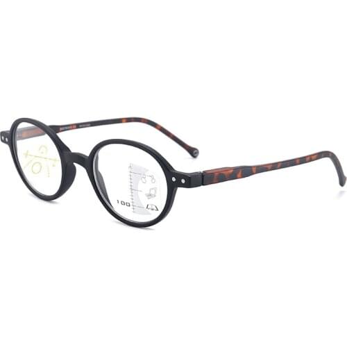 New Anti-blue Light HD Reading Eyeglasses Distance and Near Myopia Glasses Progressive Eyewear Portable +1.0+1.5+2.0+2.5+3.0