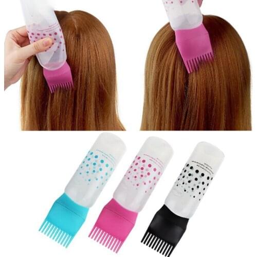 Plastic Dyeing Shampoo Bottle Oil Comb Hair Tools Hair Dye Applicator Brush Bottles Styling Tool Hair Coloring 1PCS 170ML
