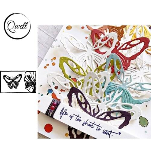 QWELL Frame Butterflies Nesting Metal Cutting Dies Set DIY Scrapbooking Crafts Paper Card Album Making Template 2020 New