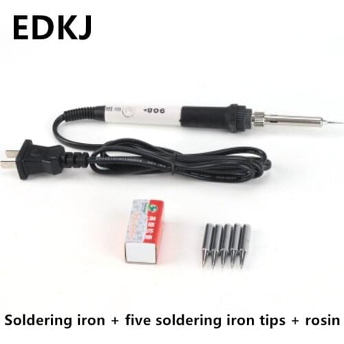 3PC 60W 220V Adjustable Electronic Welding Repair Tool Thermostat Electric Soldering Iron Soldering Station Power Tools Rosin