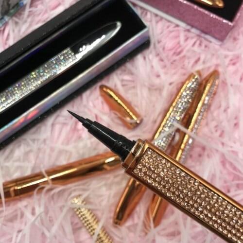 Luxury Self-Adhesive 2 In 1 Magic Lash Liner Glue Pen For False Eyelashes Liquid Eyeliner Waterproof Long Lasting Fast Dry