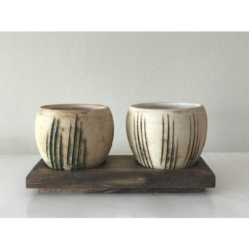 Wooden Standing Flower bed 2'li