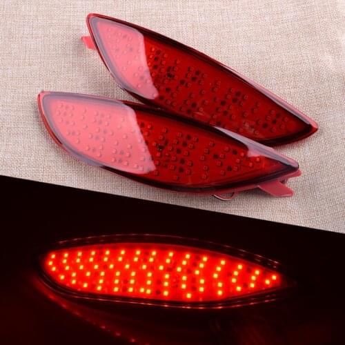 1 Pair LED Car Rear Bumper Reflector Brake Light Lamp Fit For Hyundai Accent Verna Sedan 2015 2014 2013 2012 2011 2010 2009 2008