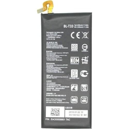10pcs /lot 3000mAh BL-T33 BL T33 Replacement BATTERY for LG Q6 M700A M700AN M700DSK M700N Batteries