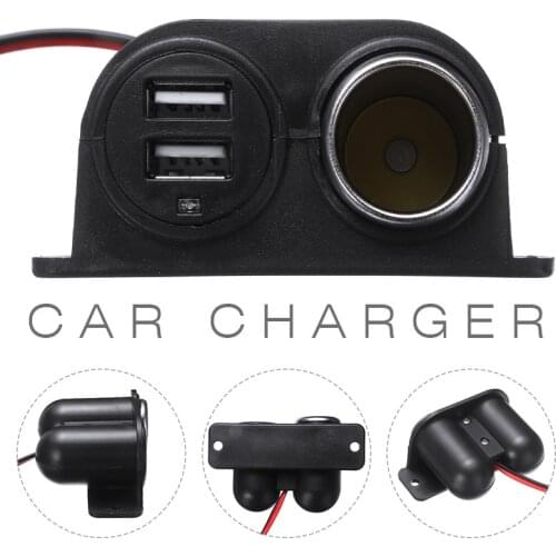12 V Car Cigarette Lighter Socket Dual USB Charger Splitter Power Adapter 3.1A USB Quick Charger For Motorcycles Boats Adapter