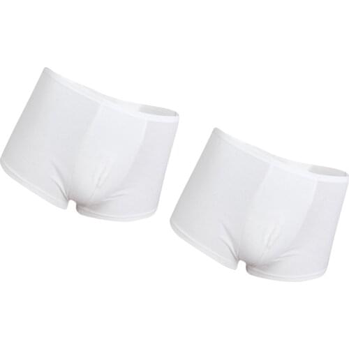2 Pack Cotton Regular Absorb Washable Reusable Incontinence Briefs for Men