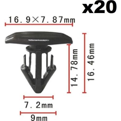 20x Nylon for Toyota Cowl Panel Retainer Rivet Clips Celica Supra 90467-10146