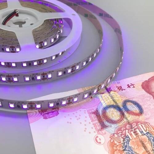 5M 12V UV Ultraviolet 395-405nm Led Ribbon Set 5050 2835 SMD 60led/m For Backlight TV DJ Fluorescence Party