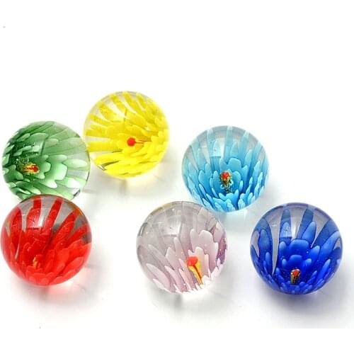 6pcs 25mm Colorful Glass Marbles Kids Marble Run Game Marble Solitaire Toy Accs Vase Filler & Fish Tank Home Decor Canicas