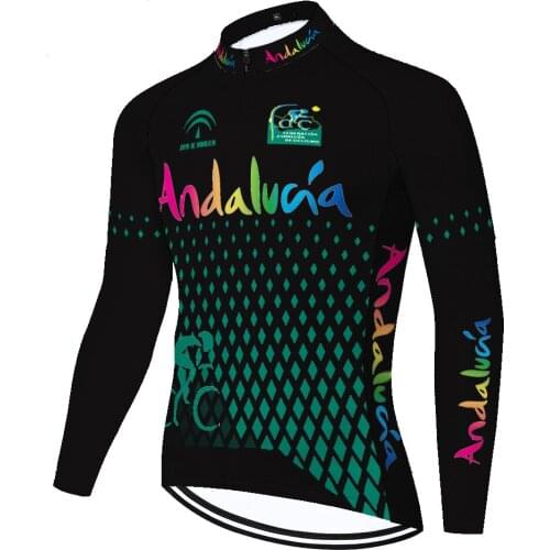 Andalucia Summer Spirng Mallots Equipacion Cyclisme Homme Maglia Uomo Maillot Camisa Ciclismo Masculina Ropa Ciclismo Hombre