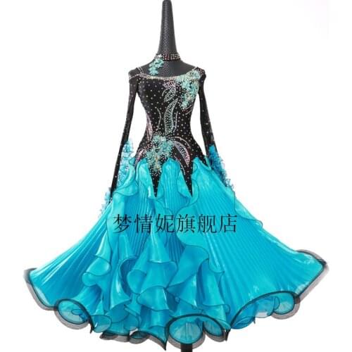 Ballroom Competition Dance Dresses Lady High Quality Flamenco Waltz Dancing Skirt Womens Standard Ballroom Dress