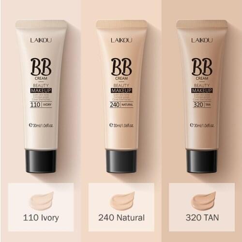 BB Cream Base Makeup Lasting Waterproof Brighten Skin Whitening Concealer Foundation Liquid Face Cosmetics Maquillaje TSLM1