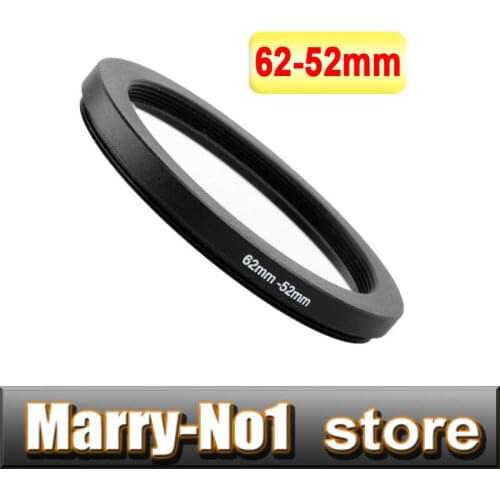 Free shipping + Trcking Number Black Step Up Filter Ring Lens Ring 62mm to 52mm 62mm -52mm 62-52mm