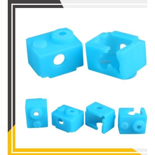 10pcs/lot Blue 3D Printer Parts XCR NV6 E3D V6 Heated Block Silicone Sock, High-Temperature Protective Cover Case